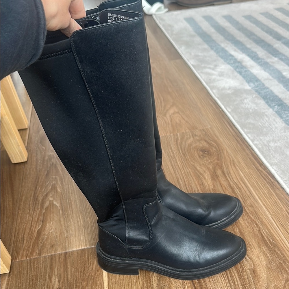 Kenneth Cole Classic Black Riding Boots